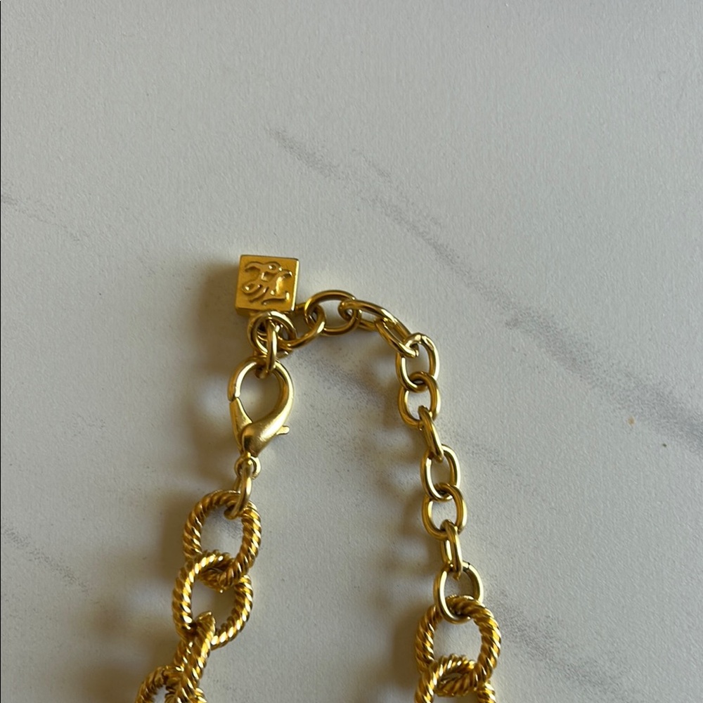 Karl Lagerfeld Vintage Gold Charm Necklace - Picture 5 of 9